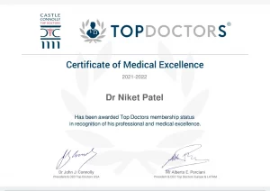 Top Doctors Certification for excellent care in UK