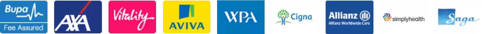 BUPA AXA Vitality AVIVA WPA Cigna Allianz Simply Health Saga health insurance provider